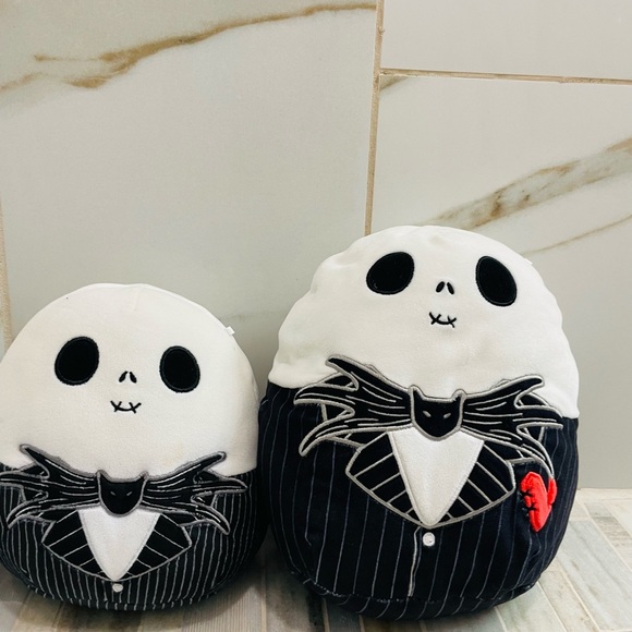 Squishmallows Jack Skellington, 8 Inch and 6 inch duo - Picture 2 of 15